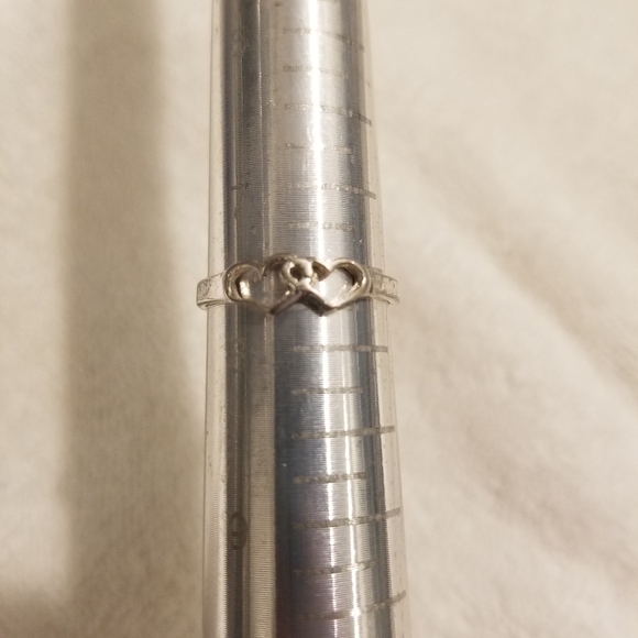 Double heart ring 6 1/2 - Picture 5 of 6
